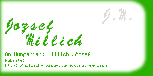 jozsef millich business card